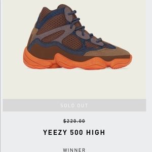⭐️SOLD⭐️Yeezy 500 High - Tactile Orange -Size 8.5W
